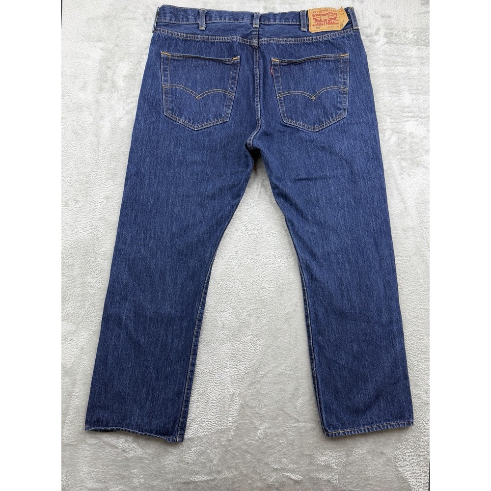 Levi's 501 Mens 40x30 Button Fly Original Fit Dark Wash Jean (Measured 36x28) - Picture 2 of 12